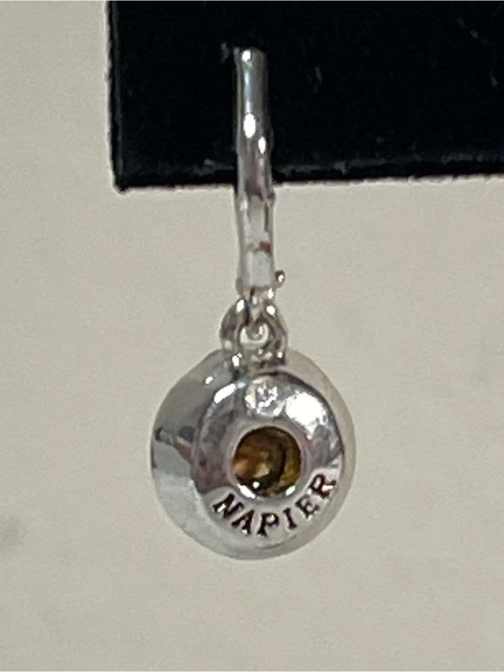 Napier Silver-Tone Clear Crystal Drop Earrings